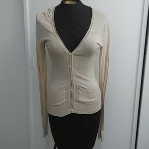 Cream Fine Knit Cardigan